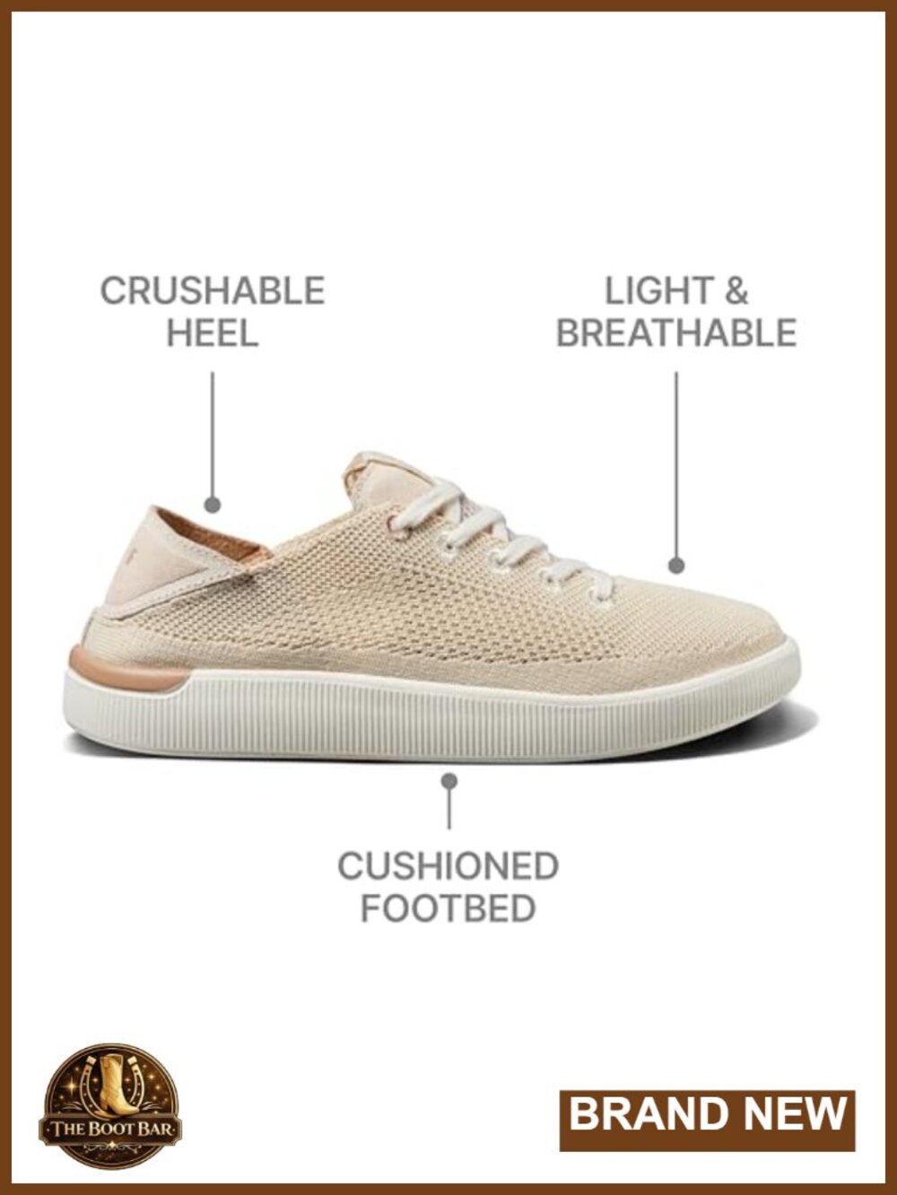 Women's Reef Neptune Athletic Sneaker Lace Up Memory Foam EVA Sole - Picture 4 of 6